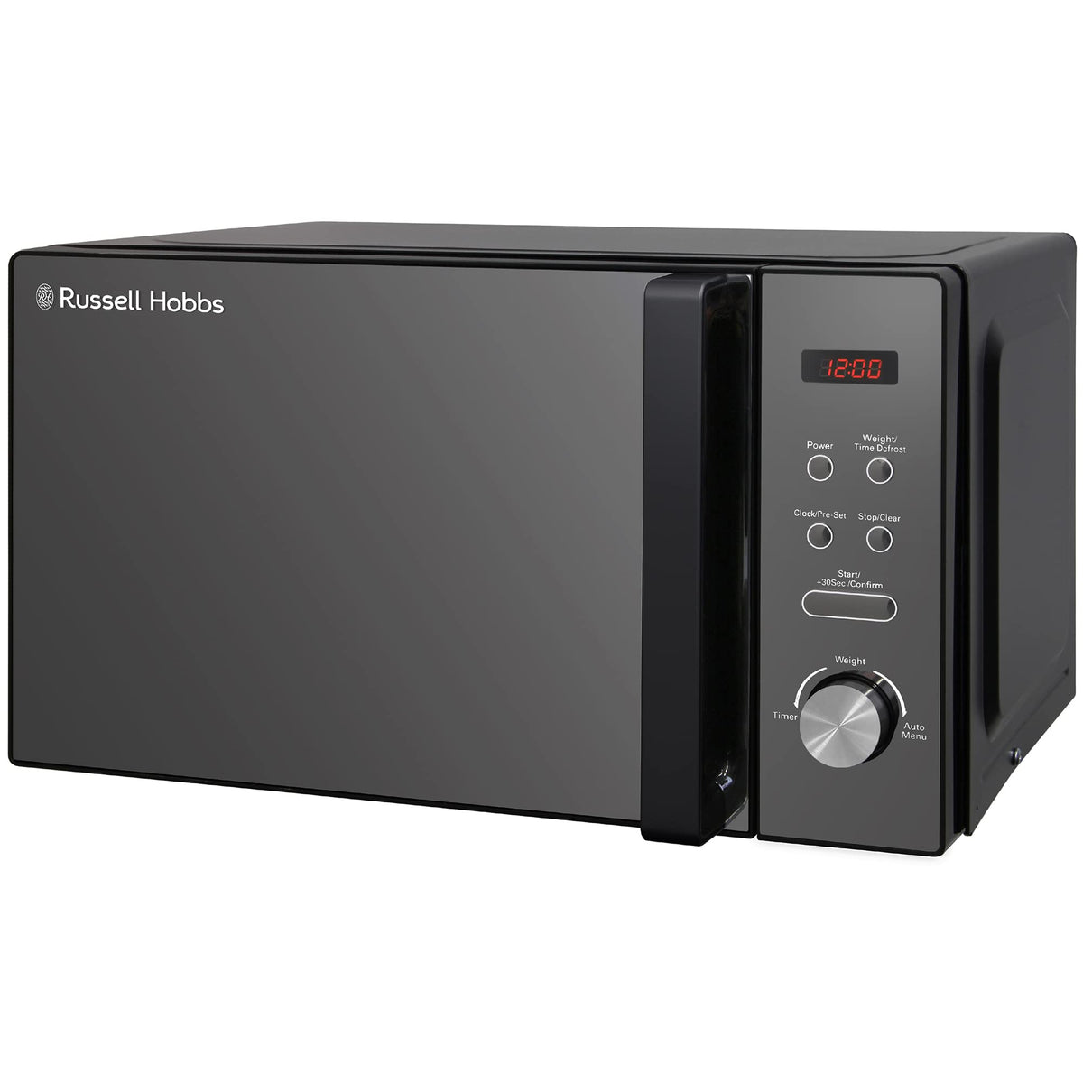 Russell Hobbs RHM2076B 20 Litre 800 W Black Digital Solo Microwave with 5 Power Levels