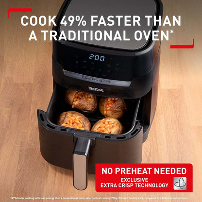 Tefal Easy Fry Precision 2-in-1 Digital Air Fryer and Grill 4.2 Litre Capacity 8 Programs