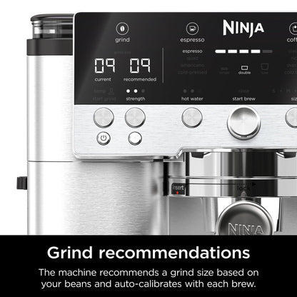Ninja Luxe Premier 3-in-1 Coffee Machine, Latte, Cappuccino, Cold Brew & Espresso Maker