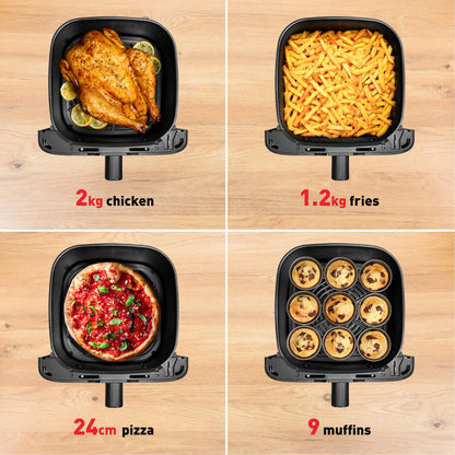 Tefal Easy Fry Mega Air Fryer, 7.5L Capacity (Serves Up to 8), 8 Preset Cooking Programs