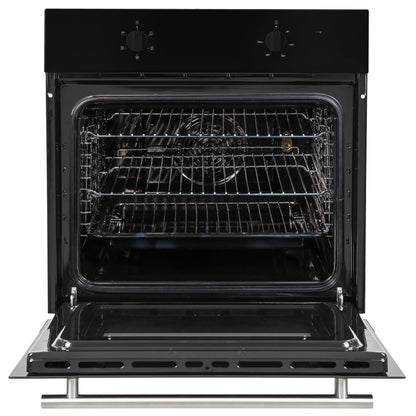 Russell Hobbs 70L, 60cm Wide, Single Electric Built-in Fan Oven and Grill in Black, 5 Oven Functions