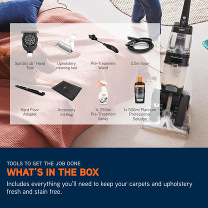 Vax Platinum Power Max Carpet Cleaner Machine, Rug, Upholstery, Car, Stair Upright Shampooer Washer